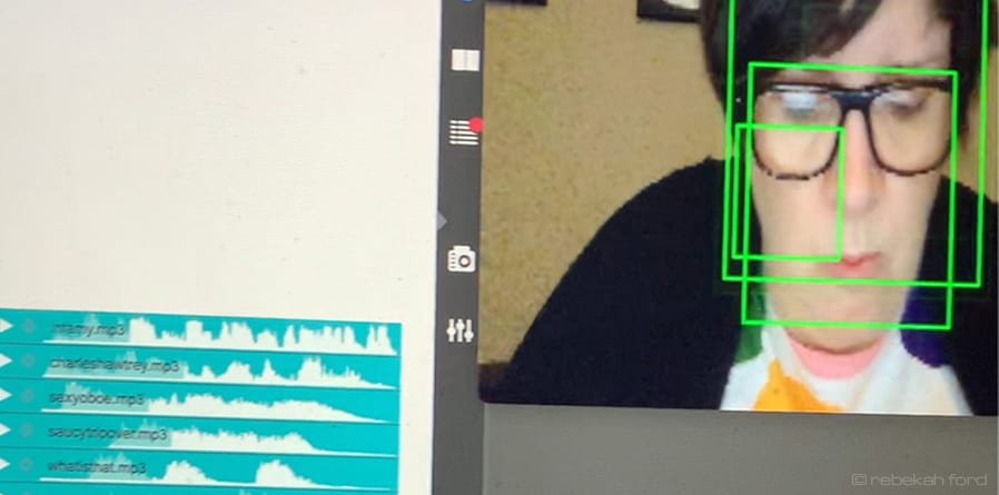 Video where I'm using MAXMSP software and face recognition to trigger Carry On sound clips