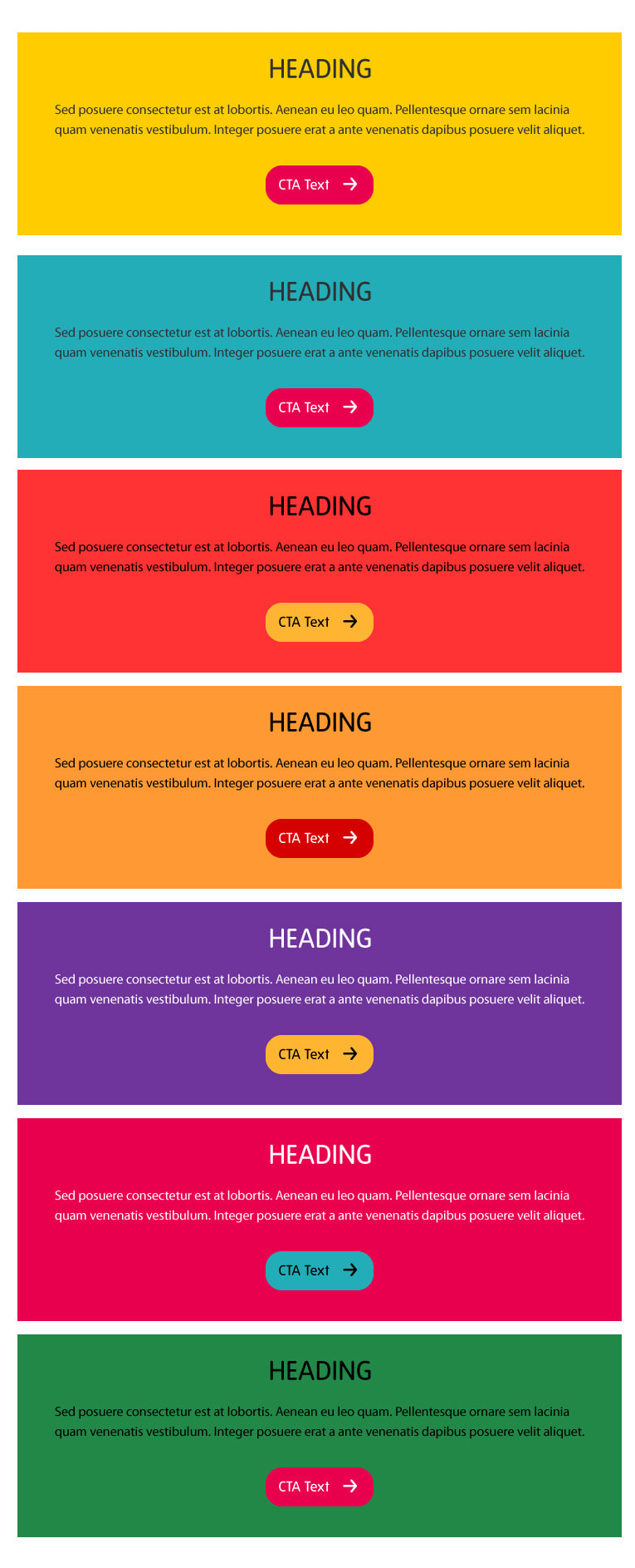 Pattern library background blocks showing accessible contrast colour combinations